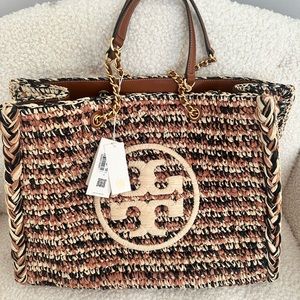 Tory Burch - Ella Raffia Chain Tote. NEW with tags.